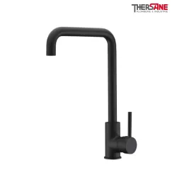 Mitigeur équerre noir intégral cuisine THEWA KOM3N