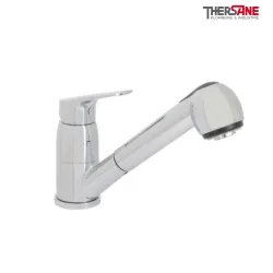 Mitigeur évier chromé THEWA MADI Plus avec douchette 2 jets
