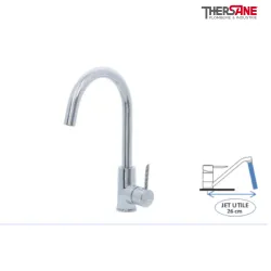 Mitigeur bec haut chromé THEWA VOD13