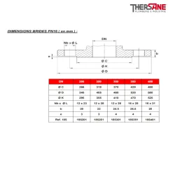 Dimension brides pn16 Vanne à opercule caoutchouc PN10-16 F5 FAH
