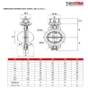 Nomenclature robinet seul dn200-400 vanne à papillon double excentration acier PN16-PN25
