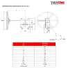 dimension reducteur dn400-600 vanne à papillon double excentration inox CLASS 150 PN20