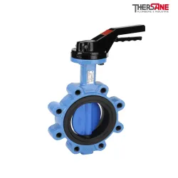 vanne à papillon à oreilles taraudées gamme performance corps et papillon fonte GS avec manchette EPDM ACS