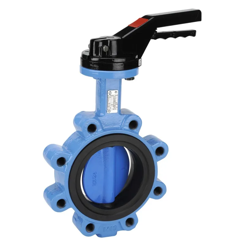 vanne à papillon à oreilles taraudées gamme performance corps et papillon fonte GS avec manchette EPDM ACS