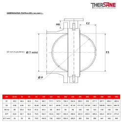 dimension papillon vanne à papillon à oreilles taraudées gamme performance 