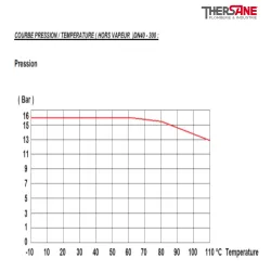 pression dn40-300 vanne à papillon à oreilles taraudées gamme performance 