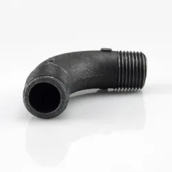 Raccord fonte malléable fileté courbe grand rayon 90° mâle mâle