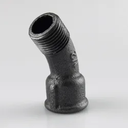 Raccord fonte malléable fileté courbe 45° mâle femelle
