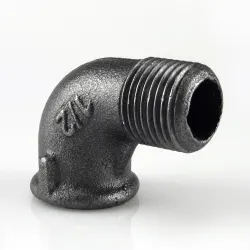 Raccord fonte malléable fileté coude mâle femelle