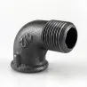 Raccord fonte malléable fileté coude mâle femelle