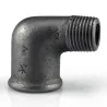 Raccord fonte malléable fileté coude réduit femelle mâle