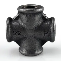 Raccord fonte malléable fileté Croix femelle
