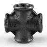 Raccord fonte malléable fileté Croix femelle