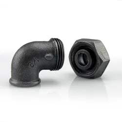 Raccord fonte malléable fileté Coude union femelle à joint conique