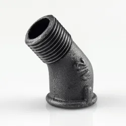 Raccord fonte malléable fileté Coude 45° mâle femelle