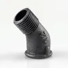 Raccord fonte malléable fileté Coude 45° mâle femelle