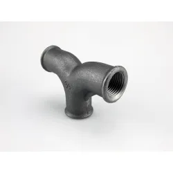 Raccord fonte malléable Té femelle à deux embranchements cintrés