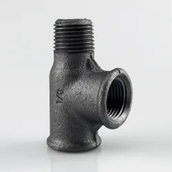 Raccord fonte malléable fileté Té femelle avec une sortie Mâle