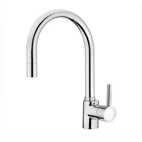 Mitigeur chromé cuisine THEWA KOM12 bec extractible