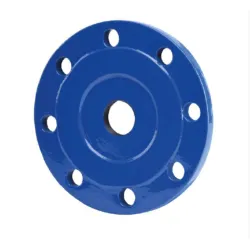 Bride taraudée métrique grand bossage 55x300 PN10/16 revêtue époxy bleu