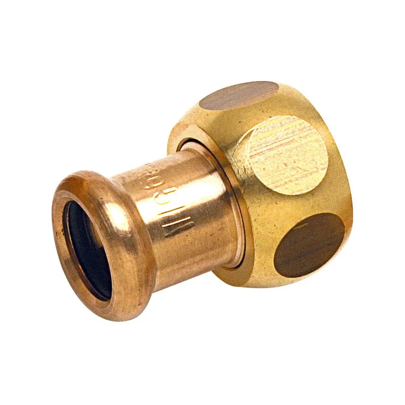 Raccord union 2 pièces à sertir 8359 G à joint plat