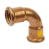 Raccords coude 90° cuivre à sertir femelle femelle spécial gaz et GPL