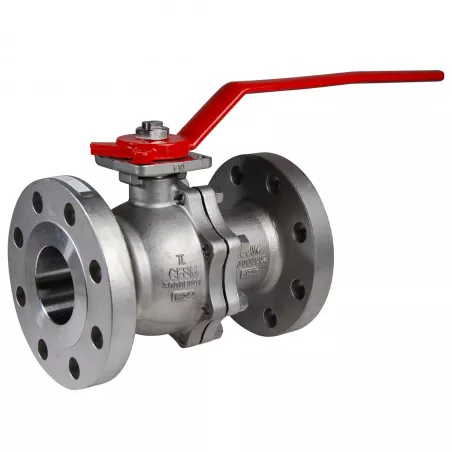 Robinet à tournant sphérique RBS 2 pièces à brides CLASS 300 PN50 ACIER INOX ASTM A351 CF8M