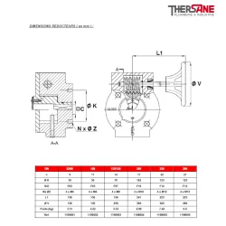 Vanne à papillon 1121 : DIMENSIONS REDUCTEURS