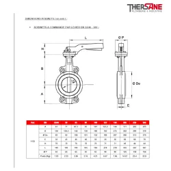 vanne à papillon 1123 ROBINETS A COMMANDE PAR LEVIER DN 32-40 - 300 
