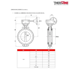 vanne à papillon 1123 ROBINET A COMMANDE PAR REDUCTEUR A VOLANT DN 350