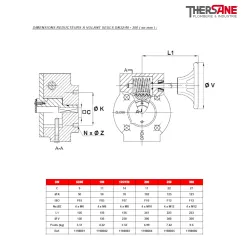 vanne à papillon 1123 DIMENSIONS REDUCTEURS A VOLANT SEULS DN32-40 - 300