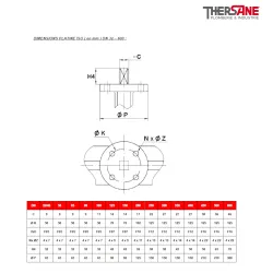 DIMENSIONS PLATINE ISO ( en mm ) DN 32 – 600 1123