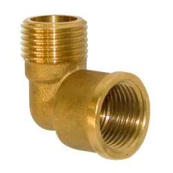 Raccord coude réduit laiton à visser Mâle 1/2" Femelle 3/4"