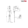 Dimension mitigeur chromé lavabo THEWA THU16