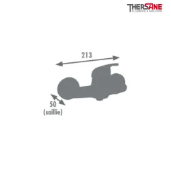 Dimension mitigeur chromé douche THEWA AGA200