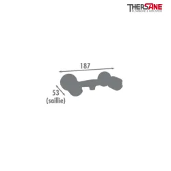 Dimension mitigeur chromé douche THEWA AKV200