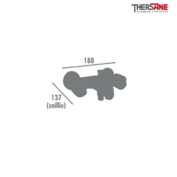 Dimension mitigeur bain douche chromé THEWA AKV300