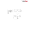 Dimension mitigeur chromé douche THEWA THU20
