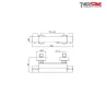 Dimension mitigeur chromé douche THEWA WPL52