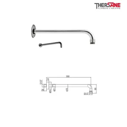 Dimension bras de douche rond