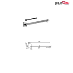 Dimension bras de douche carré