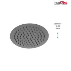 Dimension douche de tête THEWA série AGHE ronde Ø200 