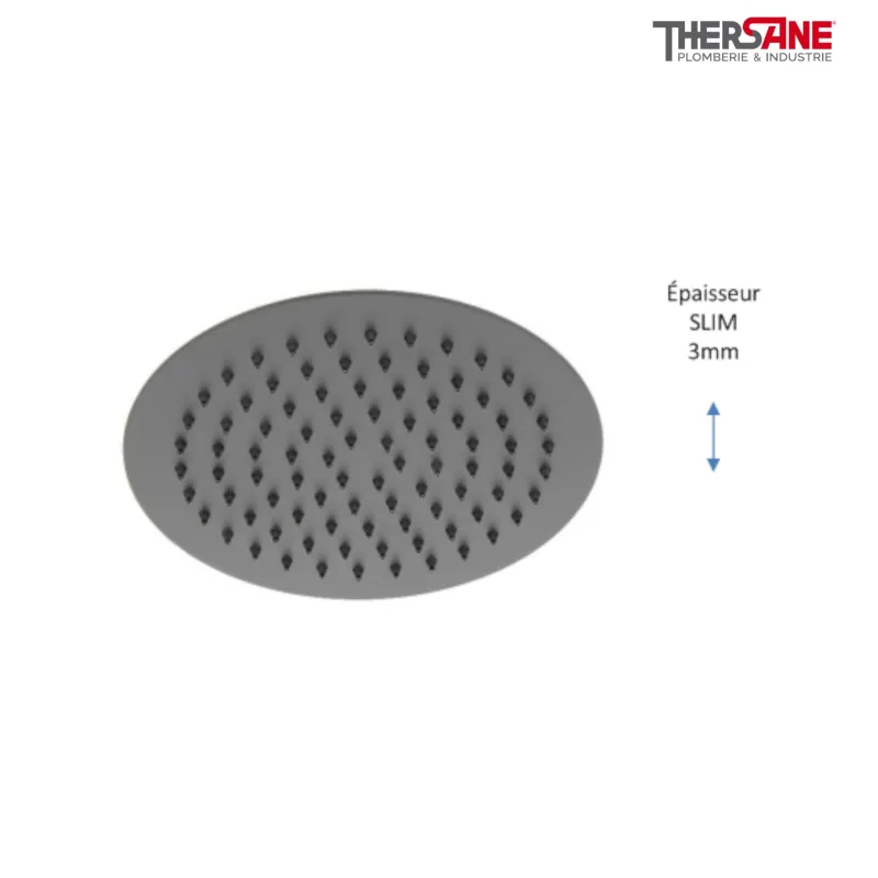Dimension douche de tête THEWA série AGHE ronde Ø200 