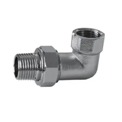 Raccord coude union à visser étanchéité sphéro-conique