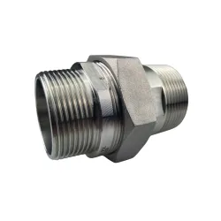 Raccord union portée plate joint PTFE PN40 usiné inox 316L BSP mâle - mâle