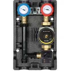 Groupe hydraulique mélangé avec vanne mélangeuse, circulateur EVA265130GH et régulation RA10 en optionoption