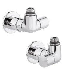 robinetterie gauche luxe chromés pour sèche serviette