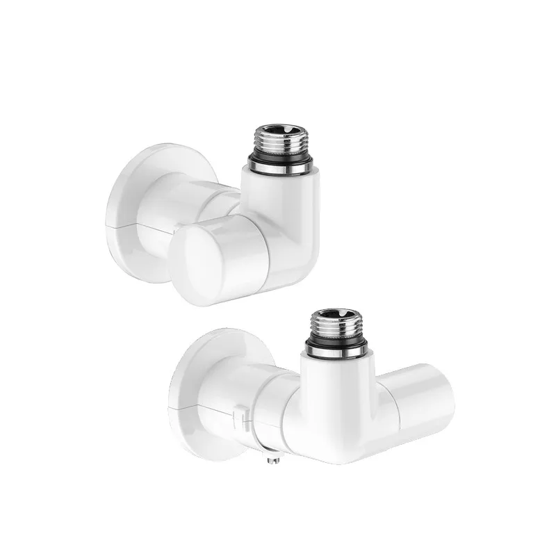 Ensemble de robinetterie gauche blanc pour sèche serviette