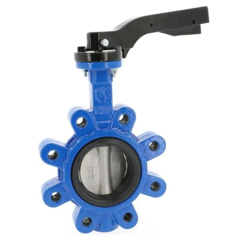 Robinet papillon 1133 à poignée crantée manchette EPDM vulcanisé corps fonte papillon inox oreilles taraudées entre brides