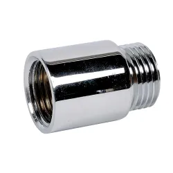 Raccord Rallonge droite laiton chromé MF à visser